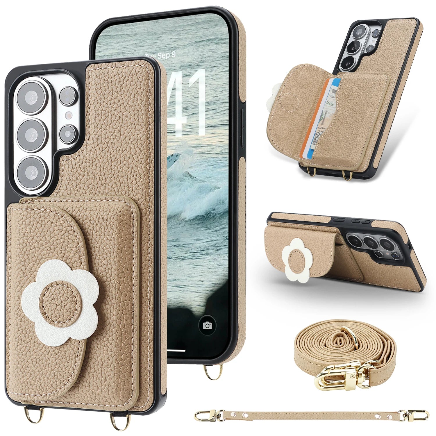 Crossbody Wallet Case with Card and Cash Slots for Samsung Galaxy S26 Series