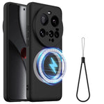 Premium Magnetic Silicone Case with Flocking Inside & Detachable Strap for Xiaomi 15 Ultra