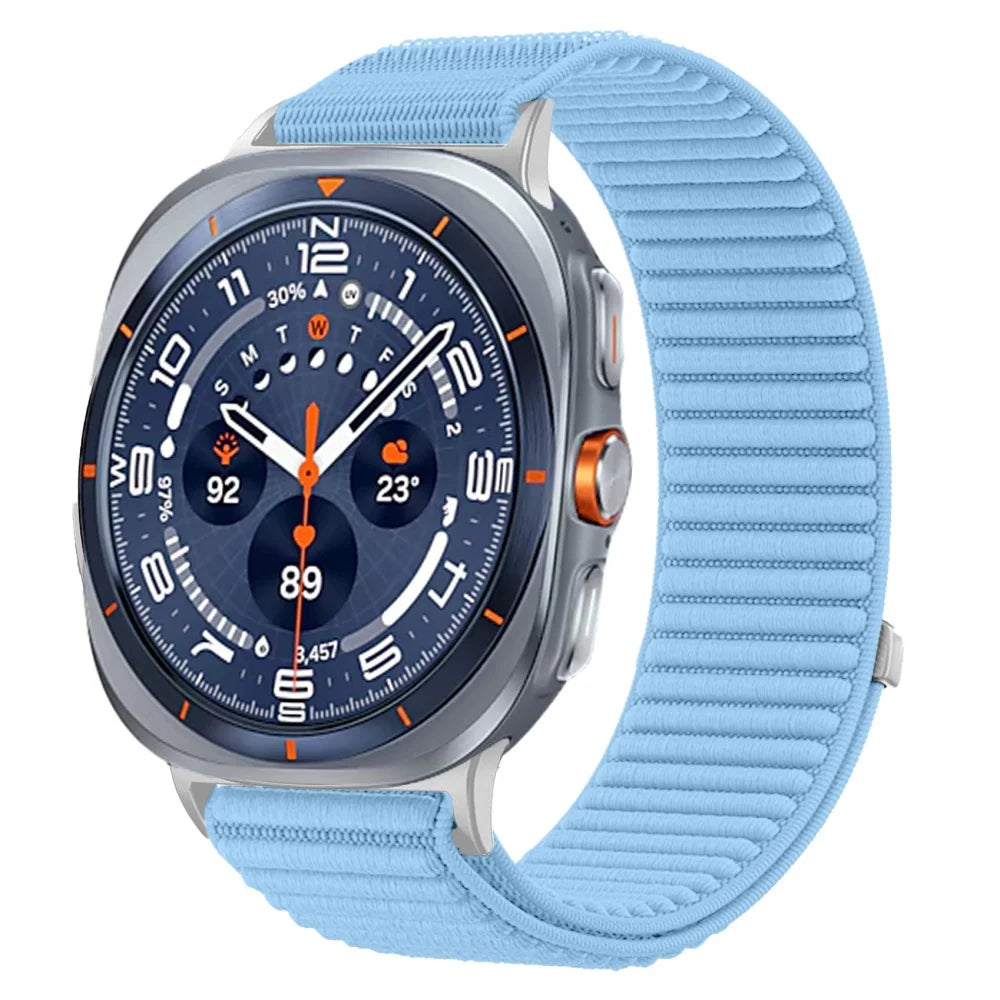 Breathable Nylon Watch Strap with Hook-and-Loop Fastener for Samsung Galaxy Watch Ultra 2