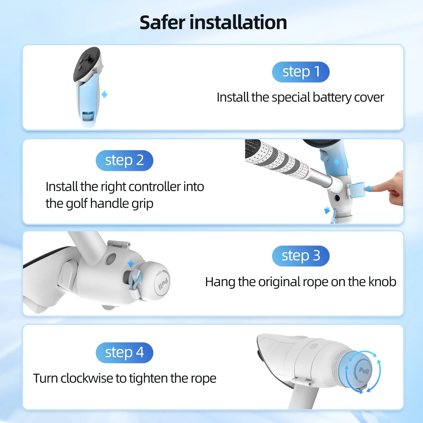 Golf Club Attachment Controller for Meta Quest 3
