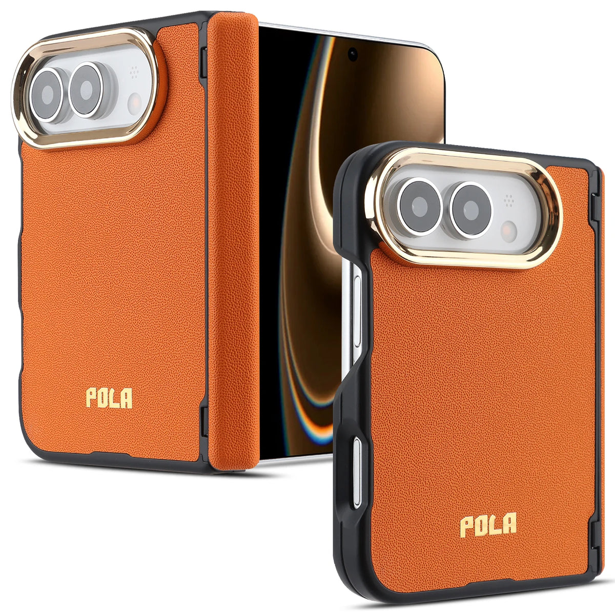 Leather MagSafe Case with Hinge Protection for iPhone Duo