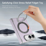 Lychee-Pattern Leather MagSafe Stand Case for iPhone Duo