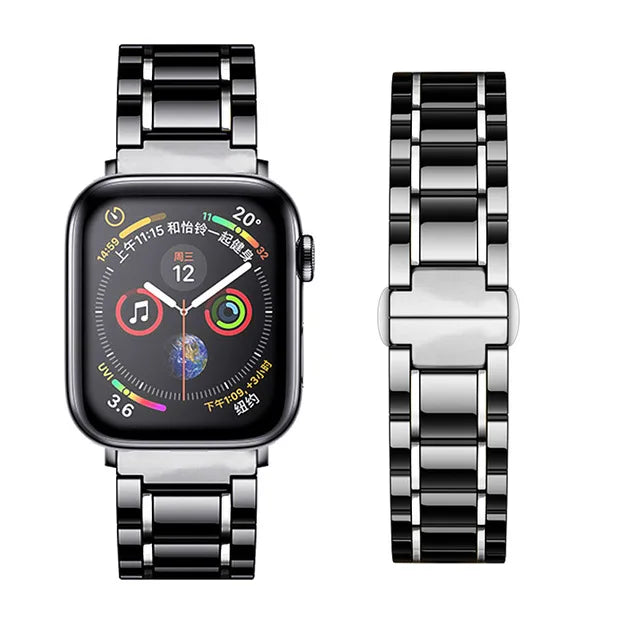 Fashion Ceramic Metal Wristband for Apple Watch
