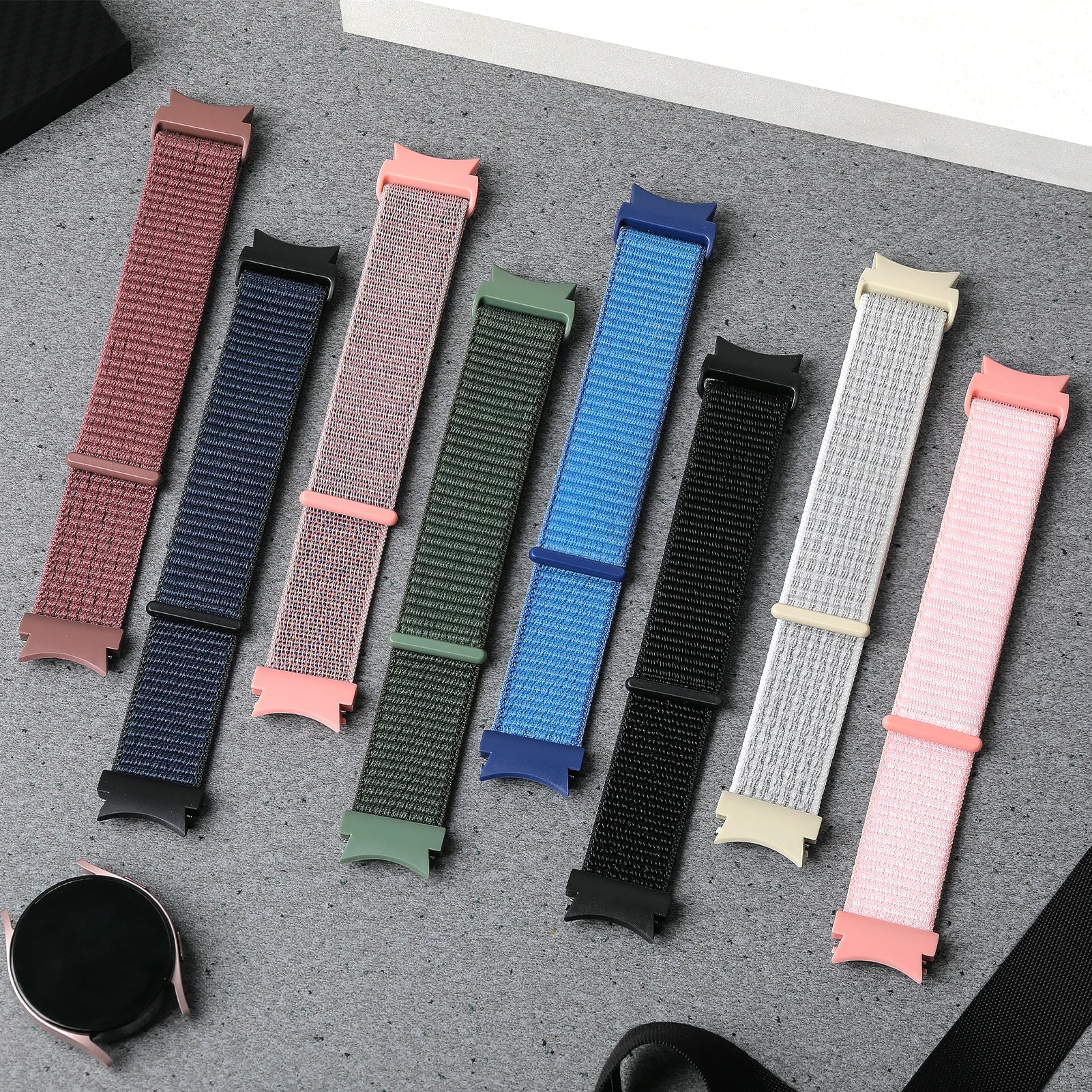 Nylon Sport Loop Bracelet Band Without Gaps for Samsung Galaxy Watch 6 and Galaxy Watch 6 Classic