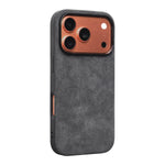 Alcantara Leather MagSafe Case with Raised Camera Ring for iPhone 17 Series