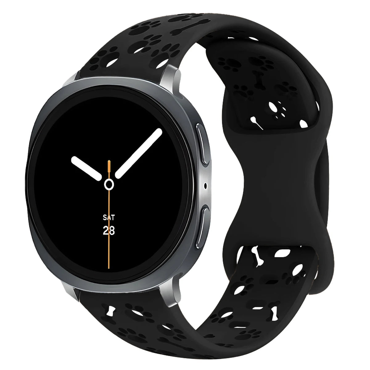 Paw Print Perforated Silicone Band for Samsung Galaxy Watch 8 and Watch 8 Classic