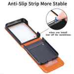 Samsung Galaxy Z Flip 7 PU Leather Protective Case with Built-in Card Holder