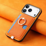 2-in-1 Detachable Leather Wallet Case with Card Slot & Ring Holder for iPhone 17 Series