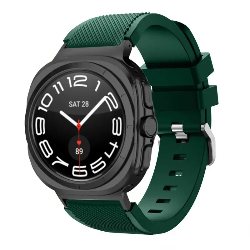 Stripe Textured Silicone Wristband for Samsung Galaxy Watch Ultra and Samsung Galaxy Watch Ultra (2025)