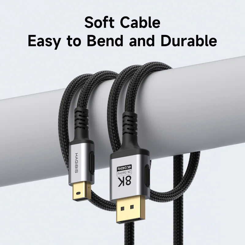 Hagibis Mini DisplayPort to DisplayPort 1.4 Cable