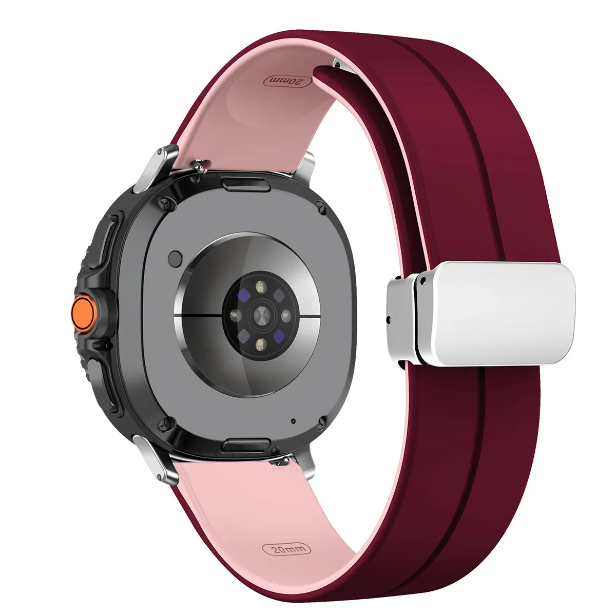 Silicone Magnetic Buckle Strap for Samsung Galaxy Watch 8 /  Galaxy Watch 8 Classic