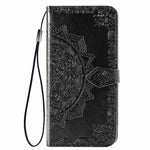 Premium Leather 3D Engraved Flip Wallet Case for iPhone 17 Series