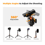 K&F Extendable Tripod with Selfie Stick Function and Bluetooth Remote