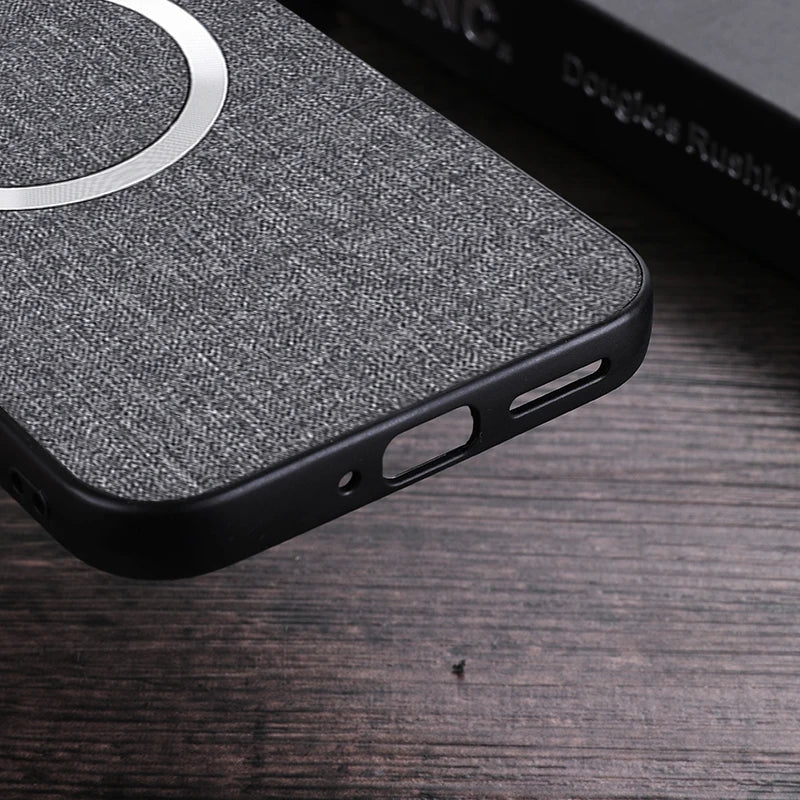 Fabric Cloth Texture Magnetic Case for Google Pixel 9 Series