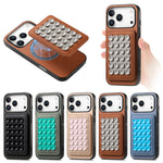 2-in-1 Detachable Fiber Texture MagSafe Leather Case with Card Holder & Suction Cup for iPhone 17 Series