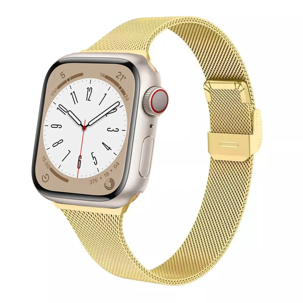 Slim Stainless Steel Milanese Band for Apple Watch