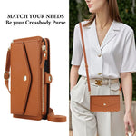 Detachable MagSafe Leather Crossbody Case with Zippered Flip Wallet & Card Slot for iPhone 17 Series