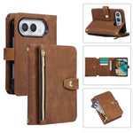 Leather Crossbody Wallet Case with 9 Card Slots for iPhone Duo