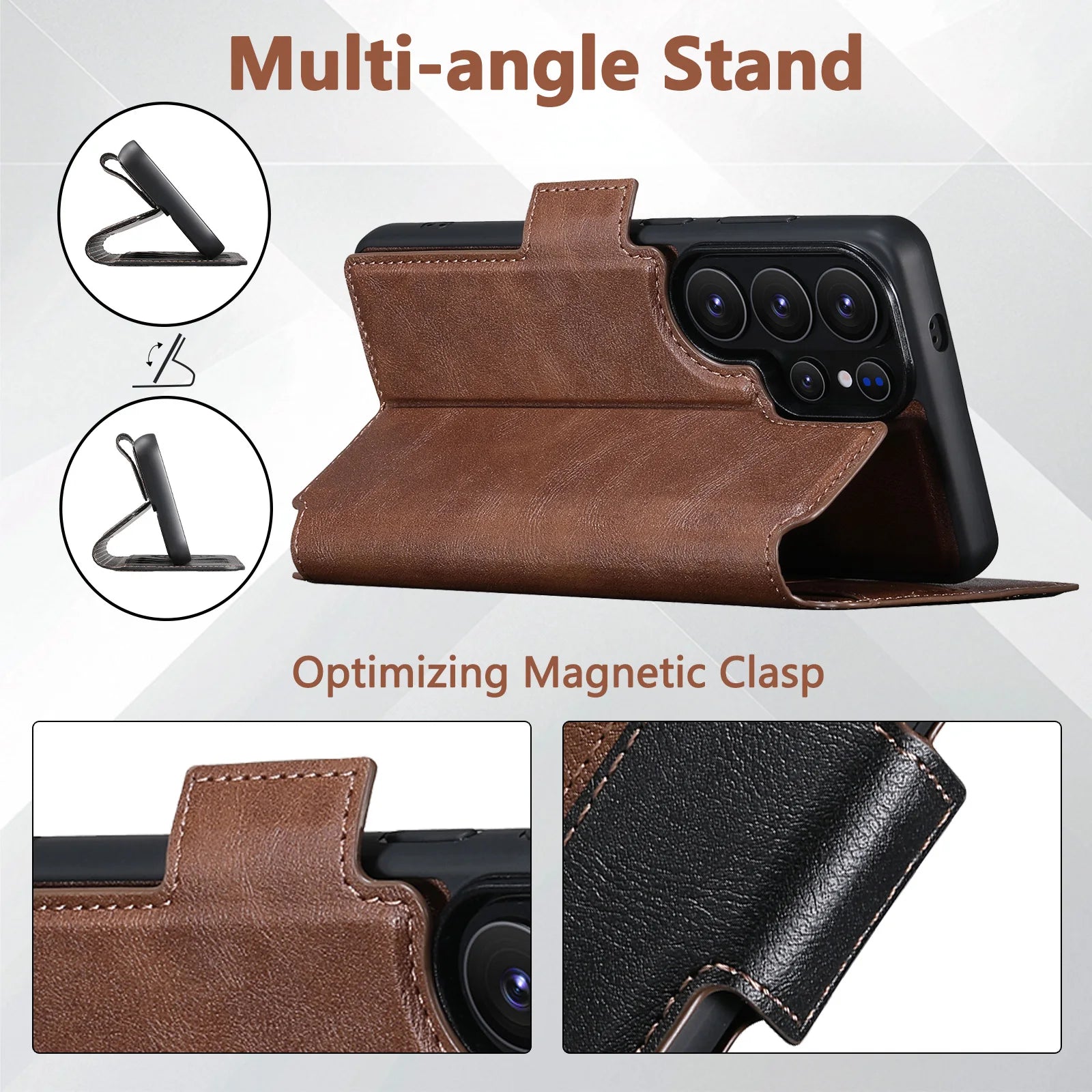 Samsung Galaxy S26 Ultra Detachable Leather Wallet Phone Case