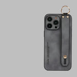 Sheepskin Leather Phone Case with Wrist Strap & Ring for iPhone 16 Series