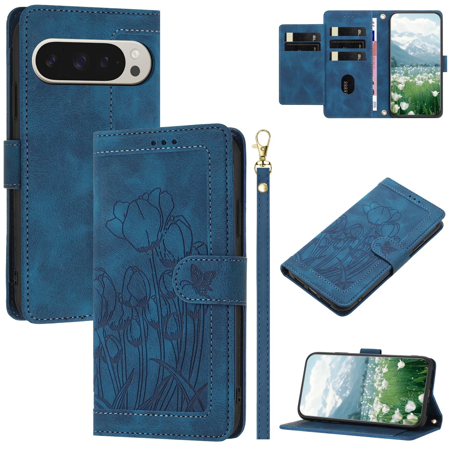 Premium Tulip Wallet Case with Kickstand for Google Pixel 10 Series
