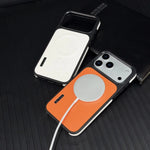 Premium Color-Block Leather MagSafe Case for iPhone 17 Series