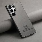 Cloth-Grain Leather Case for Samsung Galaxy S25 Series