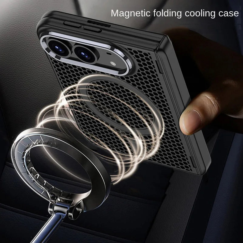 Perforated Heat-Dissipating MagSafe Case with Raised Camera Ring for iPhone Duo