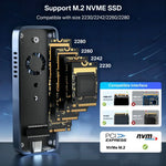 Acasis High-Speed 10Gbps M.2 NVMe SSD Enclosure with Built-in Cooling Fan