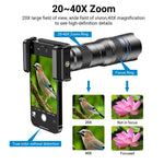APEXEL Adjustable 20x–40x Zoom Phone Camera Lens