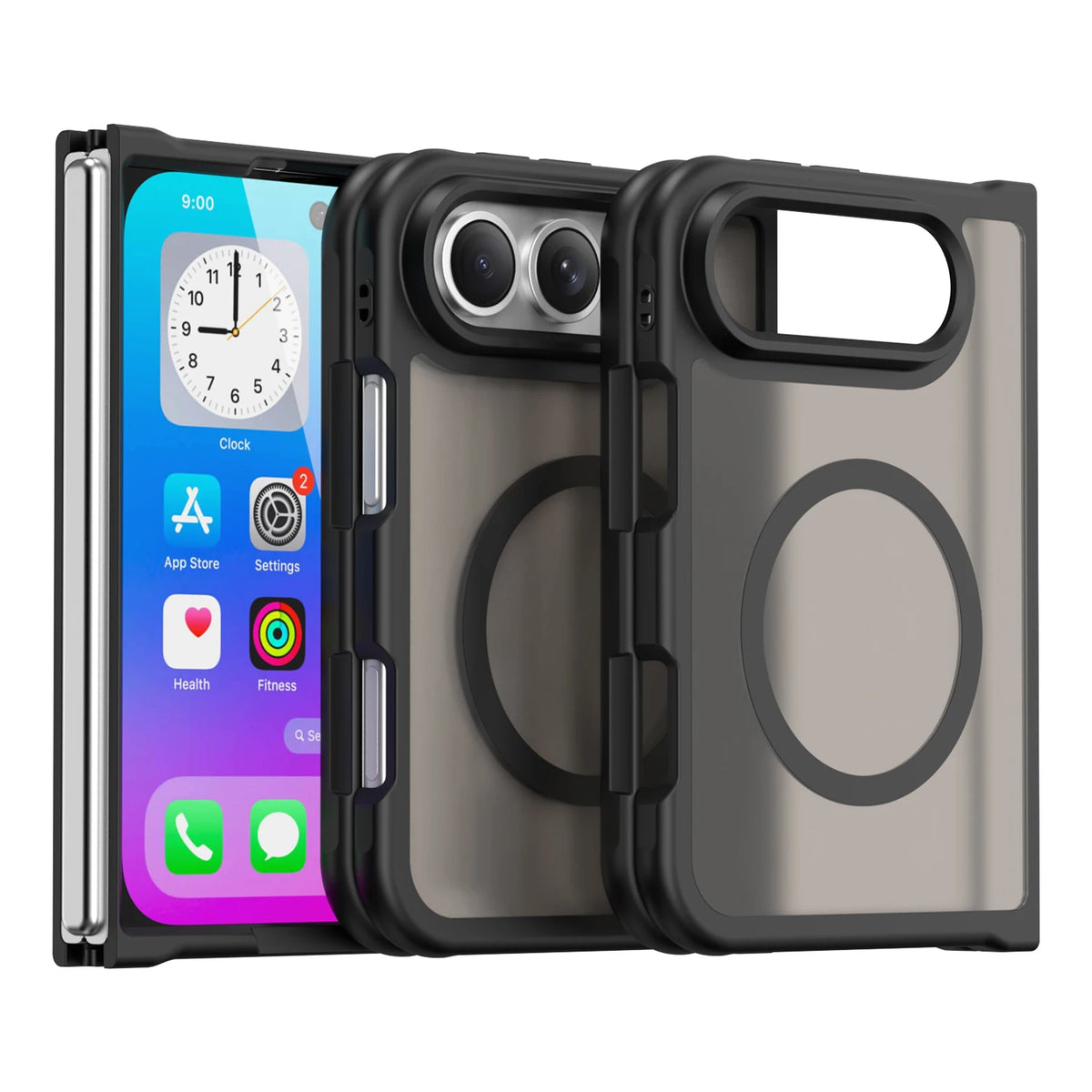 Translucent Frosted MagSafe Case with Raised Camera Protection for iPhone Duo