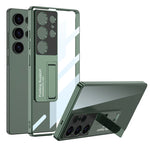 Hard PC Transparent Case with Camera Protection and Kickstand for Samsung Galaxy S25 Ultra