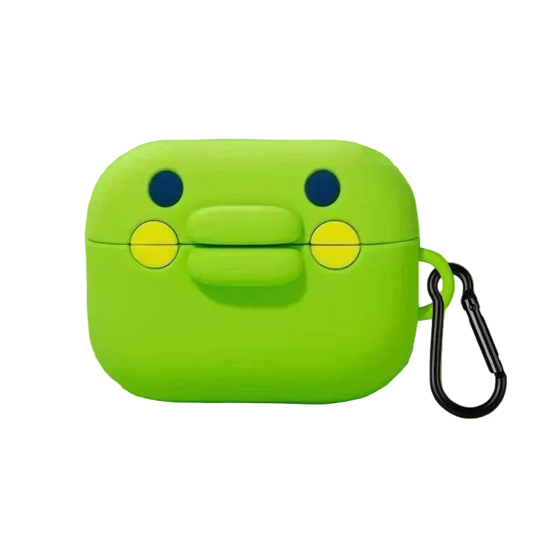 Soft Silicone Frog-Shaped Case with Hinged Lid for AirPods Pro 3