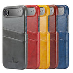 iPhone 17 Series Leather Back Cover with Card Slot and Easy-Open Button Design