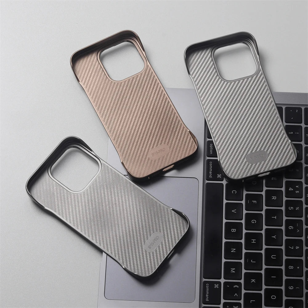 Ultra-Thin Frameless Carbon Fiber MagSafe Case for iPhone 16 Series