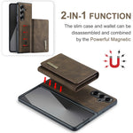 Samsung Galaxy Z Fold 7 Magnetic Leather Wallet Case with Card Slots
