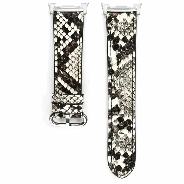 Genuine Leather Snake Pattern Bracelet Strap for Samsung Galaxy Watch 8 & Galaxy Watch 8 Classic