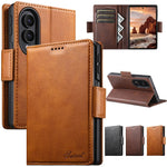 Leather Flip Wallet Case with Built-In Stand for Samsung Galaxy Z Fold 8
