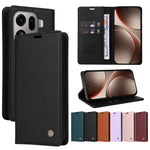 Premium Leather Book Case for OPPO Find X9 / X9 Pro