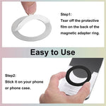 2PCS Universal PU Leather Adhesive Magnetic Plate