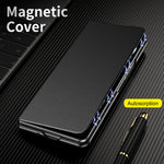 Textured Flip Case with Folding Metal Bracket Kickstand for Samsung Galaxy Z Fold 7