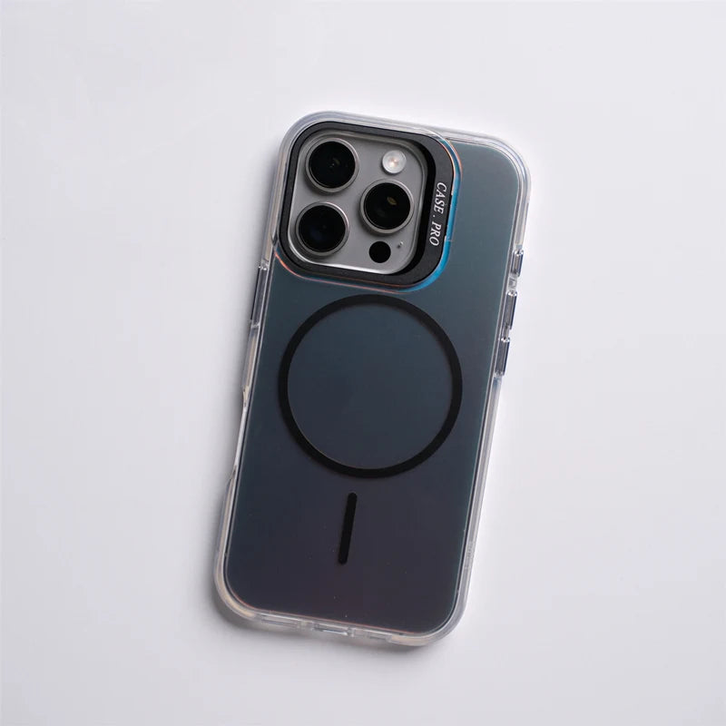 Gradient Laser MagSafe PC Case with Alloy Lens Protector for iPhone 16 Series