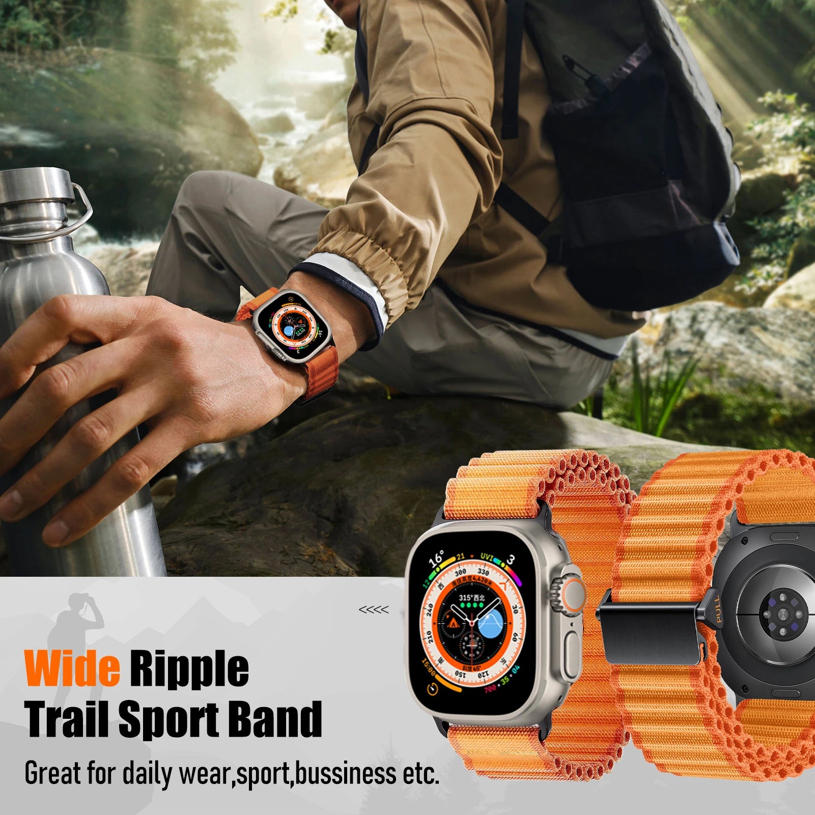 Alpine Loop Style Nylon Band for Apple Watch