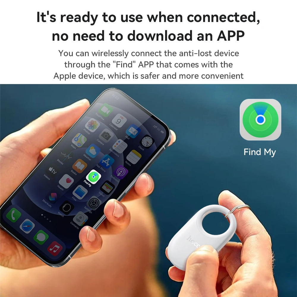 HOCO Smart GPS Tracker Mini Tag for Easy Item Location via Apple Find My Network