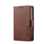 Hand-Stitched Leather Wallet Case with Kickstand for Samsung Galaxy Z Fold 8