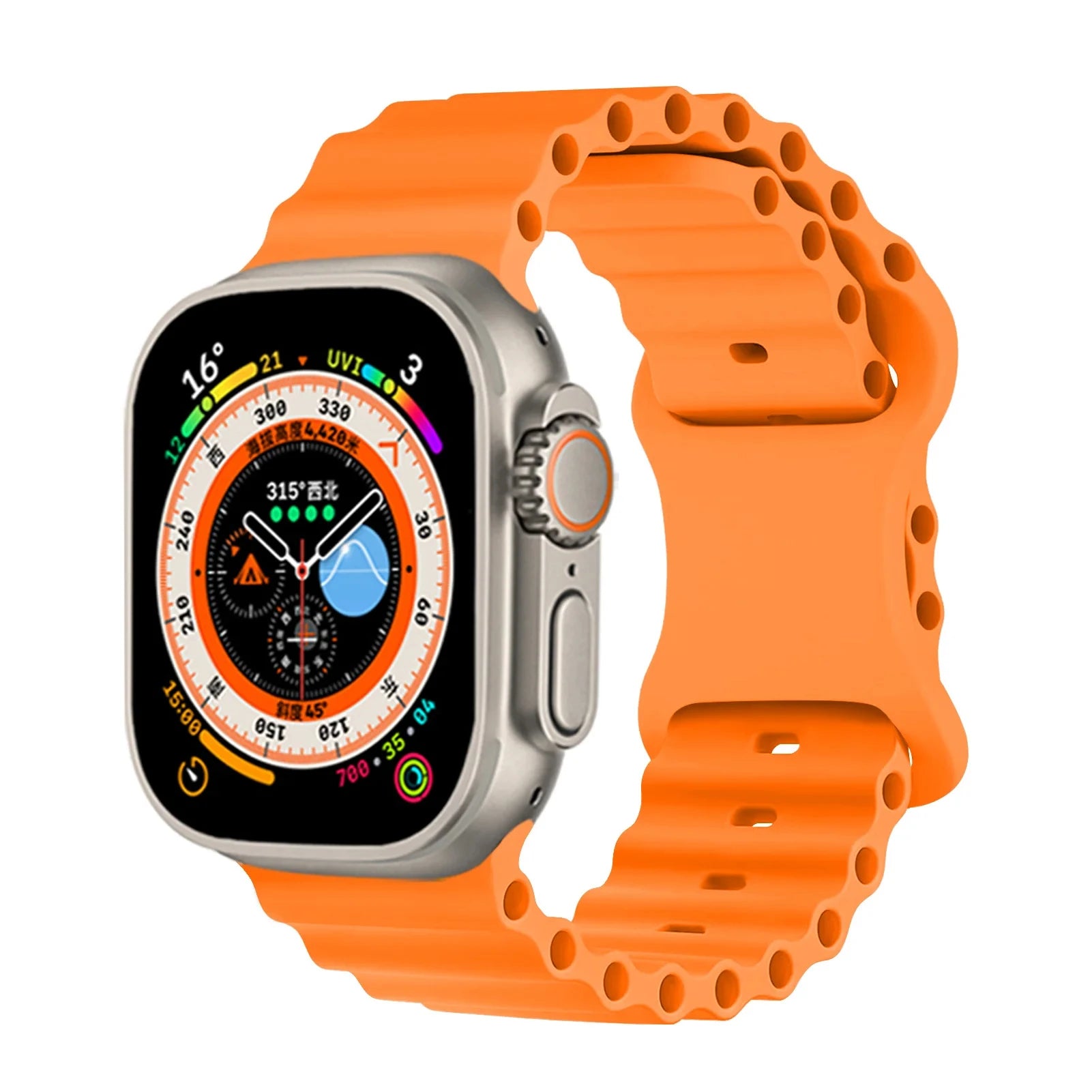 Durable Silicone Ocean Strap for Apple Watch