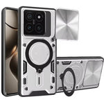 Xiaomi 14T Series Shockproof Armor Case with Slide Camera Lens & Ring Stand