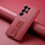 Samsung Galaxy S25 Series Magnetic Phone Case with Leather Wrist Strap