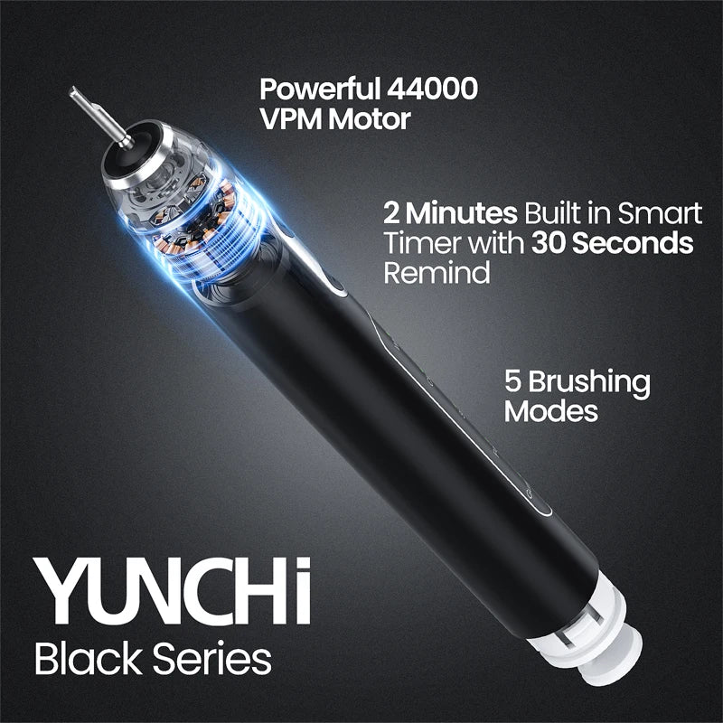 Yunchi C3 Sonic Electric Toothbrush with 5 Modes and Replacement Heads
