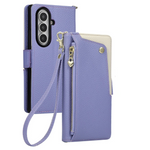 Crossbody Leather Wallet Case with Zipper Card Holder for Samsung Galaxy Z Fold 8 Ultra